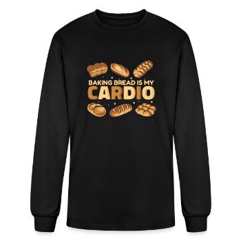 Baking Bread Is My Cardio Bread Dough Lover Bread - Men's Long Sleeve T-Shirt - black - Front