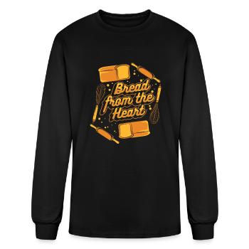 Bread From The Heart Bread Dough Bread Maker - Men's Long Sleeve T-Shirt - black - Front