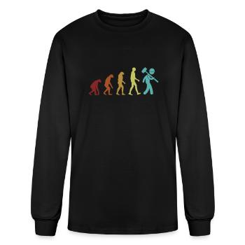 House Demolition Evolution Home Improvement House - Men's Long Sleeve T-Shirt - black - Front
