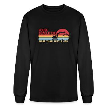 House Demolition more than a Job Experts House - Men's Long Sleeve T-Shirt - black - Front