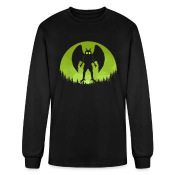 Mothman Moon - Men's Long Sleeve T-Shirt - black - Front