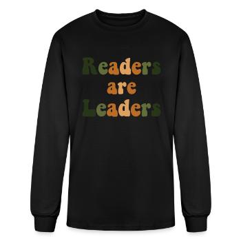 Readers are Leaders nature - Men's Long Sleeve T-Shirt - black - Front