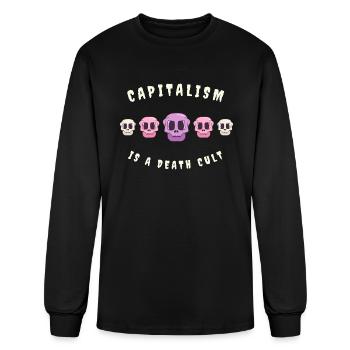 Capitalism Is A Death Cult Funny Anti Capitalist - Men's Long Sleeve T-Shirt - black - Front