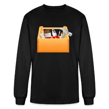 werkzeugkasten tool box hammer zange schraubenzieh - Men's Long Sleeve T-Shirt - black - Front