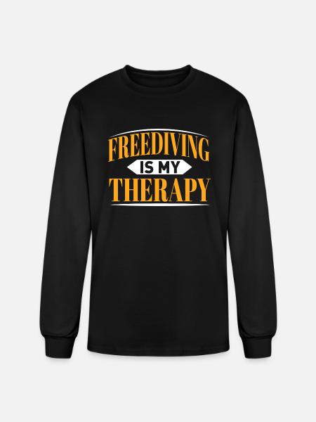 Freediving Diving - Men's Long Sleeve T-Shirt - black