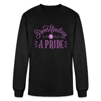 breastfeeding is a pride - Men's Long Sleeve T-Shirt - black - Front