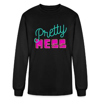 Pretty Mess - Men's Long Sleeve T-Shirt - black - Front