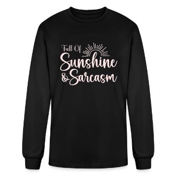 Full Of Sunshine And Sarcasm - Men's Long Sleeve T-Shirt - black - Front