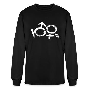 100 Percent Heterosexual Rev - Men's Long Sleeve T-Shirt - black - Front