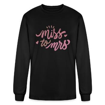 Mr and Mrs - Men's Long Sleeve T-Shirt - black - Front