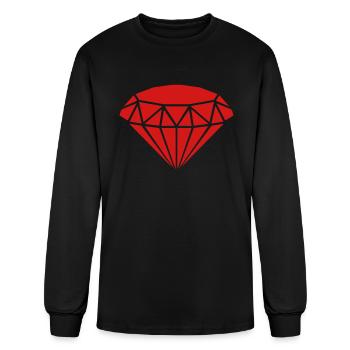 Diamond - Men's Long Sleeve T-Shirt - black - Front