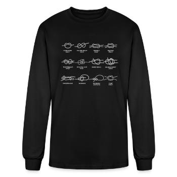Boats sailing knot knotting gifts - Men's Long Sleeve T-Shirt - black - Front