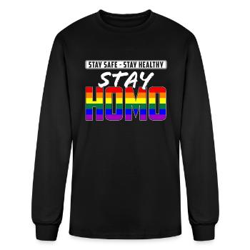 Stay Safe, Stay Healthy, Stay Homo - Men's Long Sleeve T-Shirt - black - Front