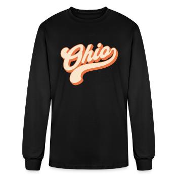 Ohio Retro - Men's Long Sleeve T-Shirt - black - Front