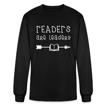 Readers Are Leaders - Men's Long Sleeve T-Shirt - black - Front