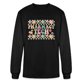 Pharmacy Tech sticker - Men's Long Sleeve T-Shirt - black - Front