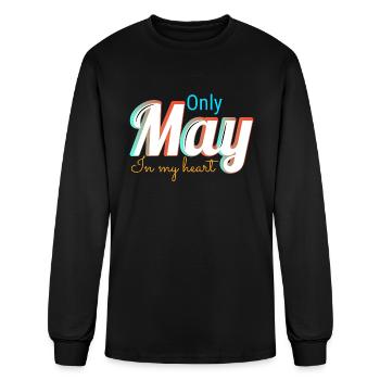 may - Men's Long Sleeve T-Shirt - black - Front