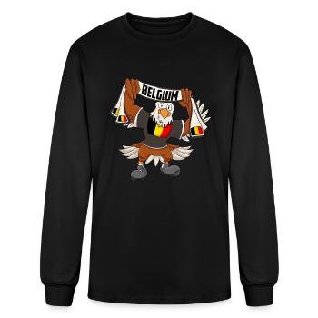 Belgian Eagle - Men's Long Sleeve T-Shirt - black - Front