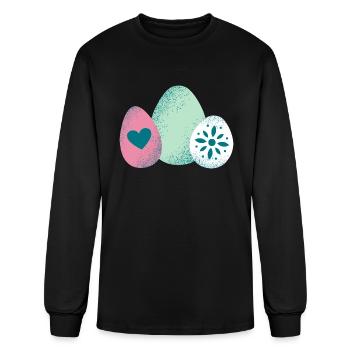 Easter Eggs Bunny - Men's Long Sleeve T-Shirt - black - Front