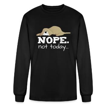 Nope Not Today - Men's Long Sleeve T-Shirt - black - Front