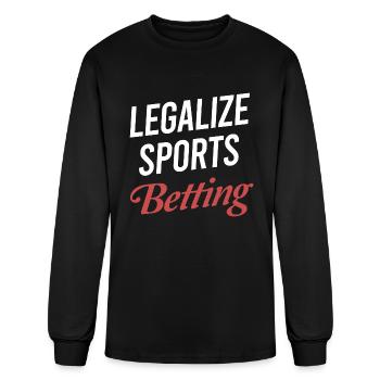 Legalize Sports Betting Sports Horse Betting - Men's Long Sleeve T-Shirt - black - Front