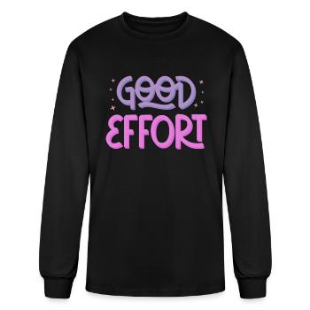 GOOD EFFORT - Men's Long Sleeve T-Shirt - black - Front