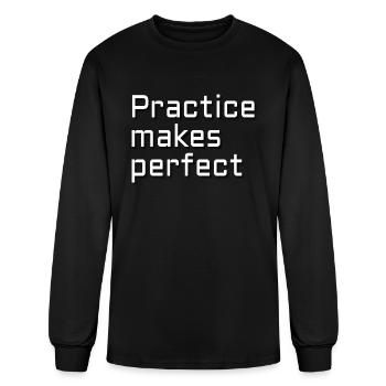 Practice makes perfect - Men's Long Sleeve T-Shirt - black - Front