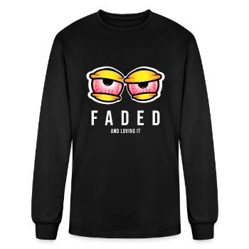FADED EYES - Men's Long Sleeve T-Shirt - black - Front