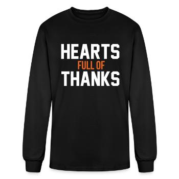 Hearts Full Of Thanks - Men's Long Sleeve T-Shirt - black - Front