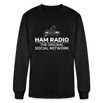 Ham Radio Amateur social network nature - Men's Long Sleeve T-Shirt - black - Front