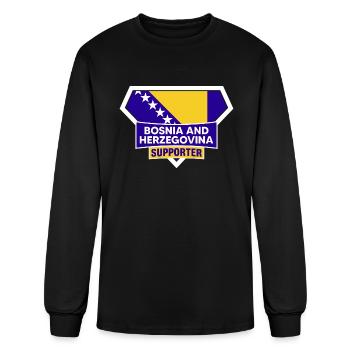 Bosnia And Herzegovina Supporter - Men's Long Sleeve T-Shirt - black - Front