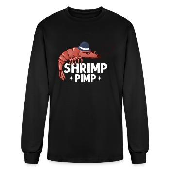 Shrimp Pimp Shrimp Lover Seafood - Men's Long Sleeve T-Shirt - black - Front