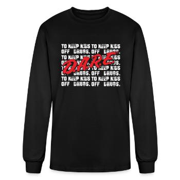 Dare Funny - Men's Long Sleeve T-Shirt - black - Front