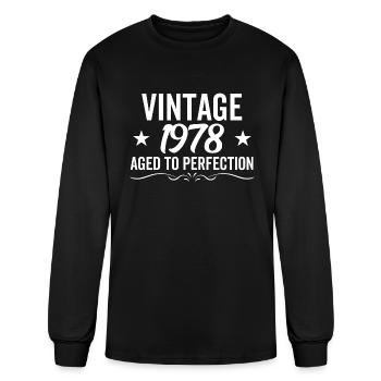 Vintage 1978 Aged To Perfection - Men's Long Sleeve T-Shirt - black - Front
