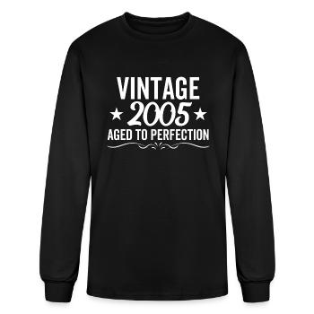 Vintage 2005 Aged To Perfection - Men's Long Sleeve T-Shirt - black - Front