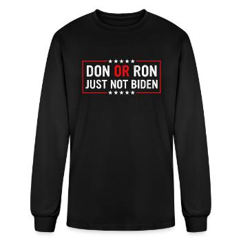Don Or Ron Just Not Biden - Men's Long Sleeve T-Shirt - black - Front
