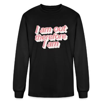 I Am Out Therefore I Am travel - Men's Long Sleeve T-Shirt - black - Front