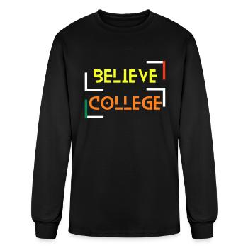 Believe College (Fraternity Edition) - Men's Long Sleeve T-Shirt - black - Front