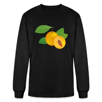 Mirabelle plum motif with juicy flesh - Men's Long Sleeve T-Shirt - black - Front