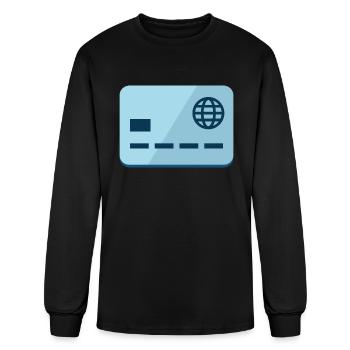 Credit Card - Men's Long Sleeve T-Shirt - black - Front