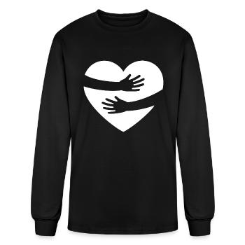 Heart Hands Love - Men's Long Sleeve T-Shirt - black - Front