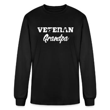 Veteran Grandpa Veteran Military Veterans - Men's Long Sleeve T-Shirt - black - Front