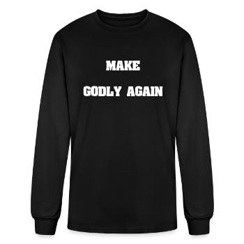 MAKE AMERICA GODLY AGAIN - Men's Long Sleeve T-Shirt - black - Front