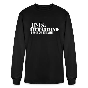 JESUS & MUHAMMAD BROTHERS IN FAITH - Men's Long Sleeve T-Shirt - black - Front