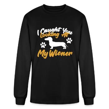Dachshund Wiener Dog - Men's Long Sleeve T-Shirt - black - Front
