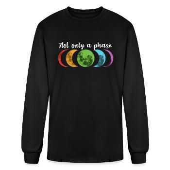Not Only A Phase Gay Pride Rainbow Flag - Men's Long Sleeve T-Shirt - black - Front