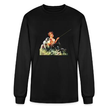 FRIENDS FLYING KITE - Men's Long Sleeve T-Shirt - black - Front