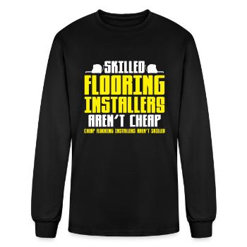 Flooring Installer tumblr - Men's Long Sleeve T-Shirt - black - Front