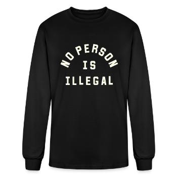 No Person Is Illegal - Men's Long Sleeve T-Shirt - black - Front