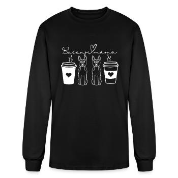 Basenji Mama Dog Lover Basenji Owner Basenji Mom - Men's Long Sleeve T-Shirt - black - Front